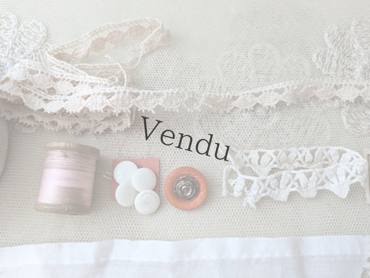 画像5: フランス蚤の市　布張り小箱入りメルスリーセット (5)