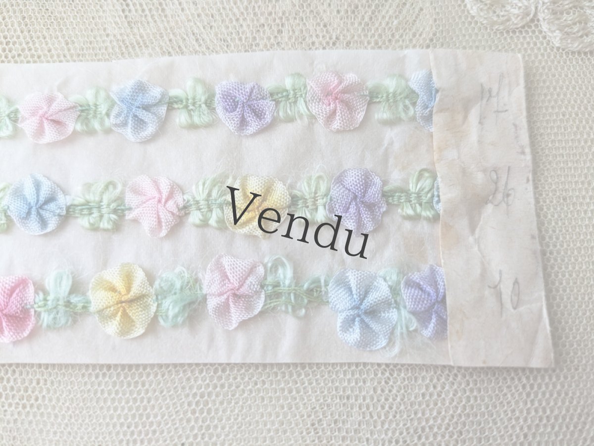 画像4: フランスアンティーク　ロココリボン サンプルセット3本 (4)