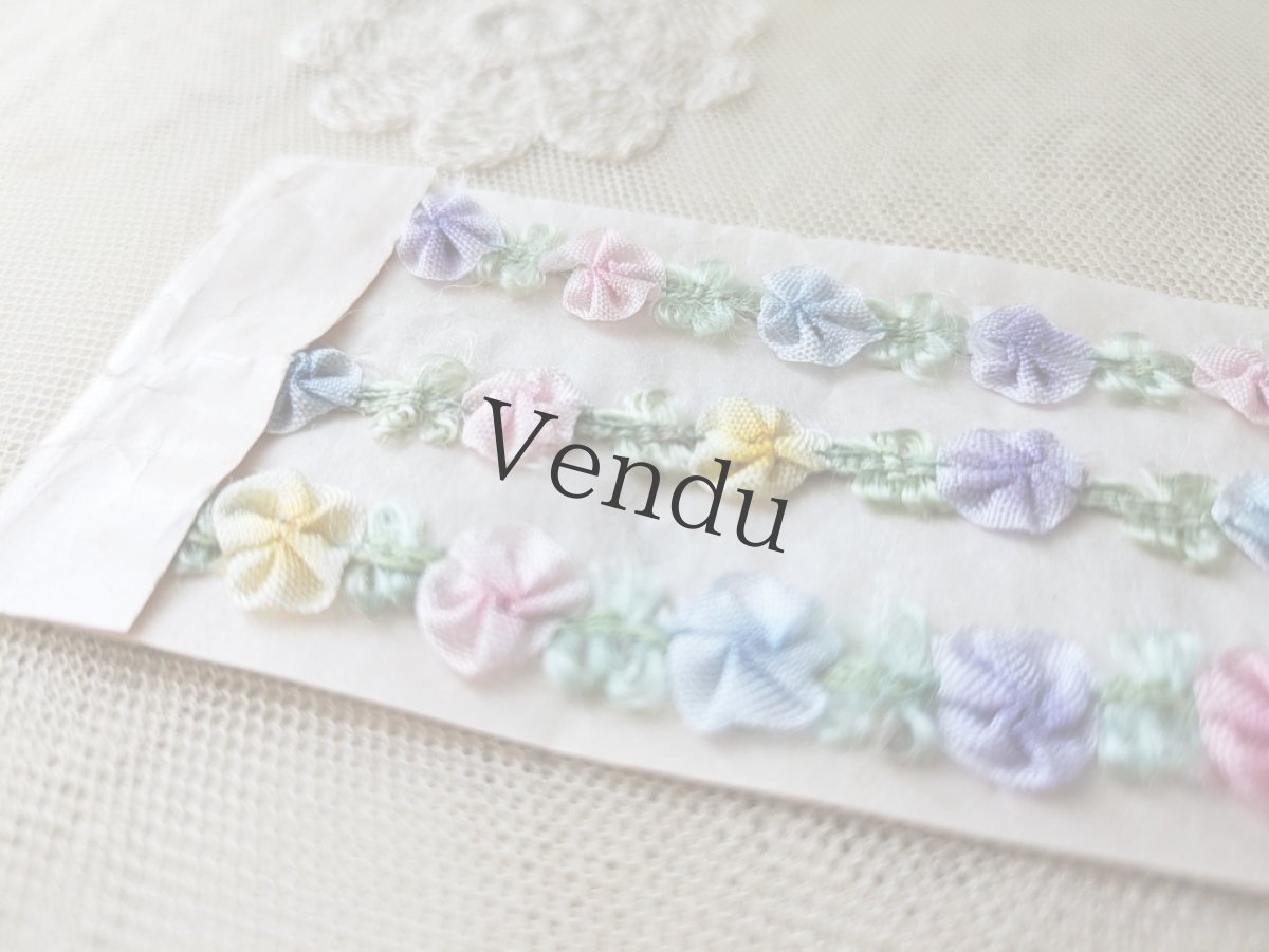 画像3: フランスアンティーク　ロココリボン サンプルセット3本 (3)