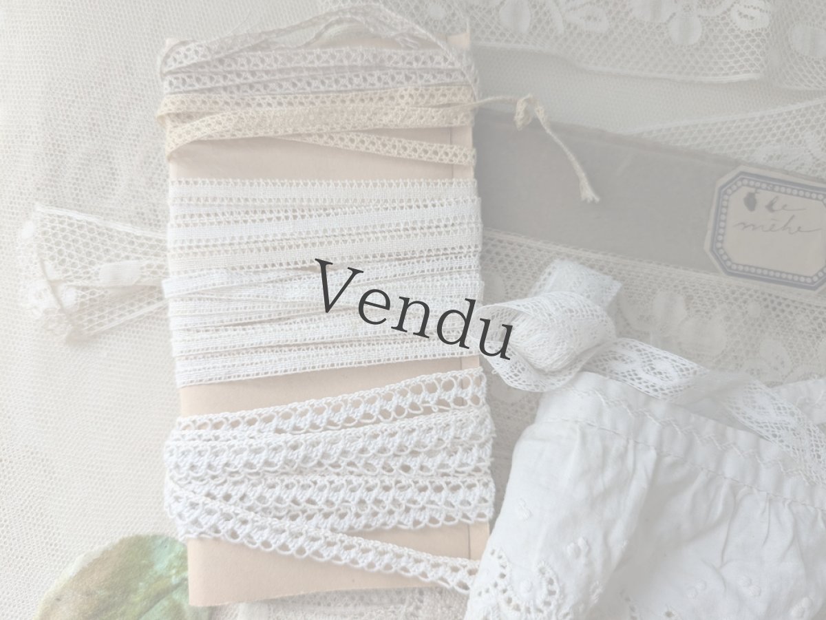 画像6: フランス蚤の市　極細4-6-8mmシンプルレース 5種類セット (6)