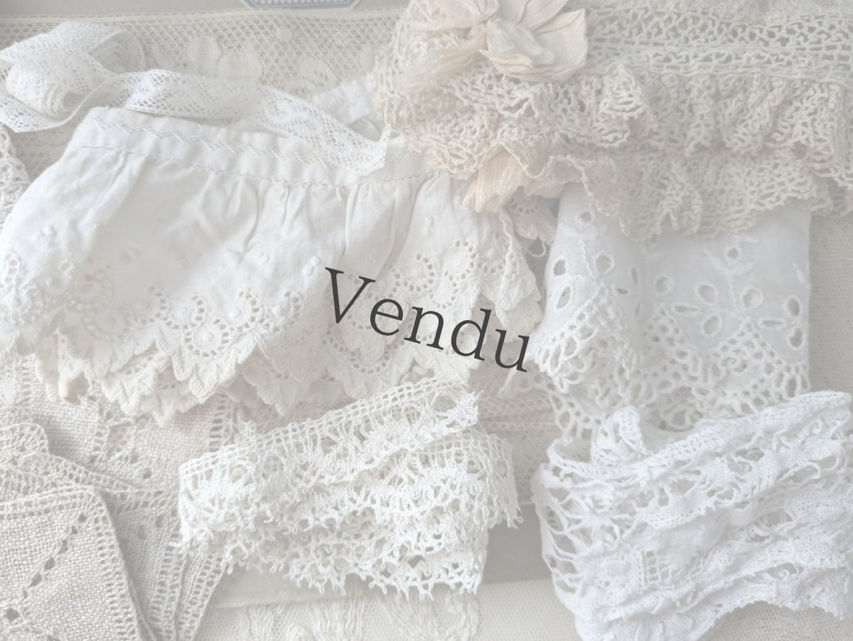 画像5: フランスアンティーク　レース 5種類セット (5)