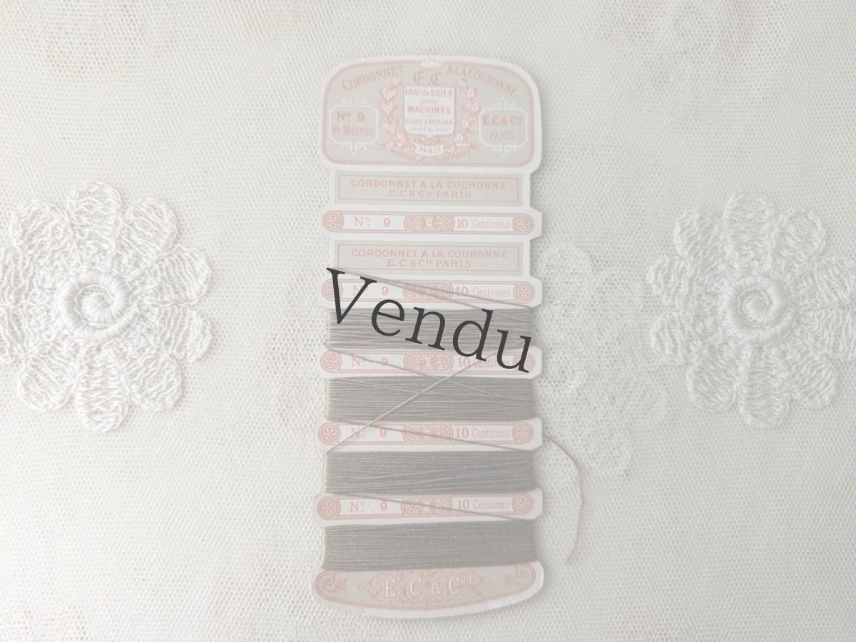 画像5: フランスアンティーク 刺繍シルク糸巻き No.9 CORDONNET A LA COURONNE (5)