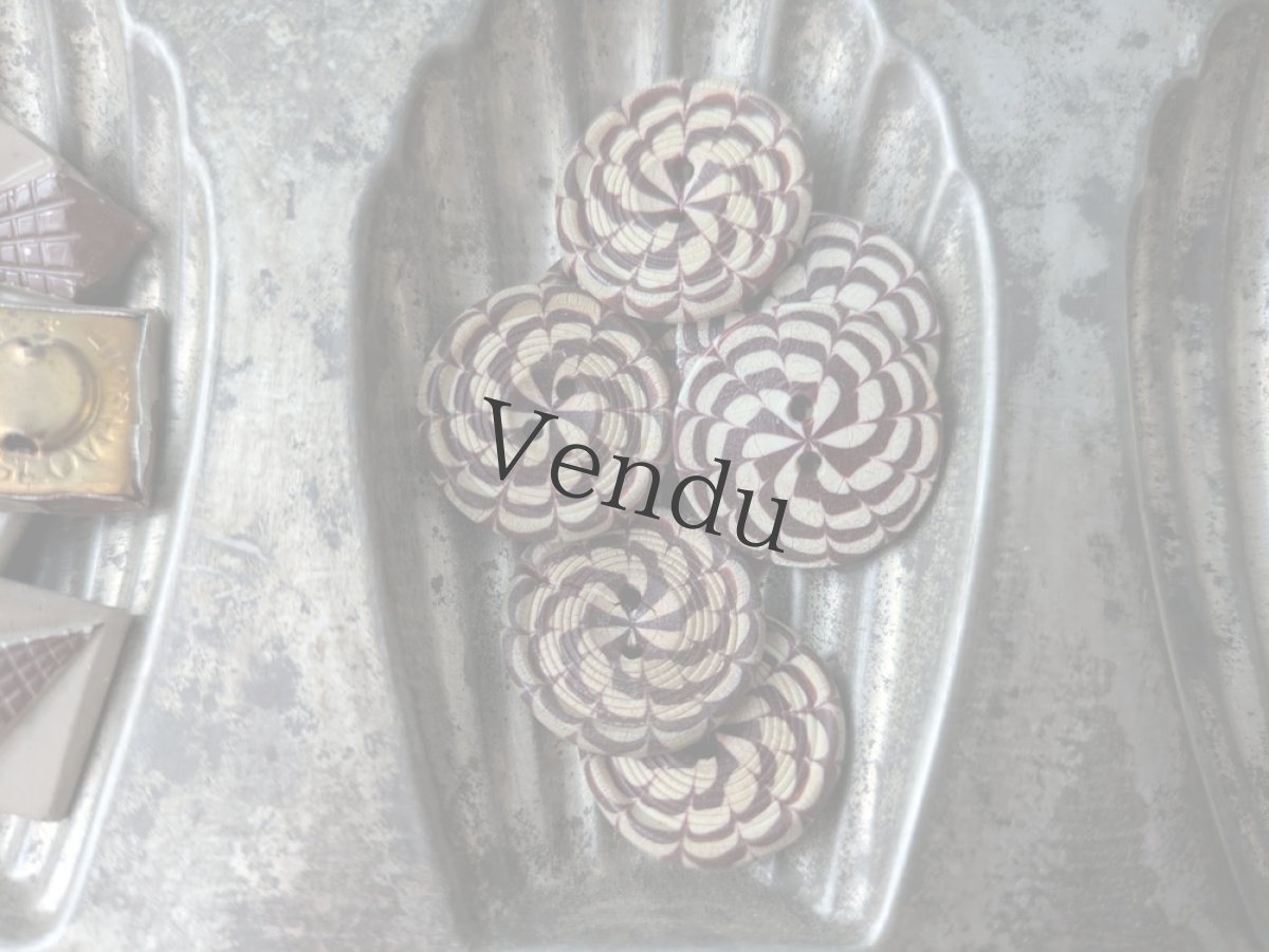 画像4: フランス1910-30年頃 ガラリットボタン 20mm (4)