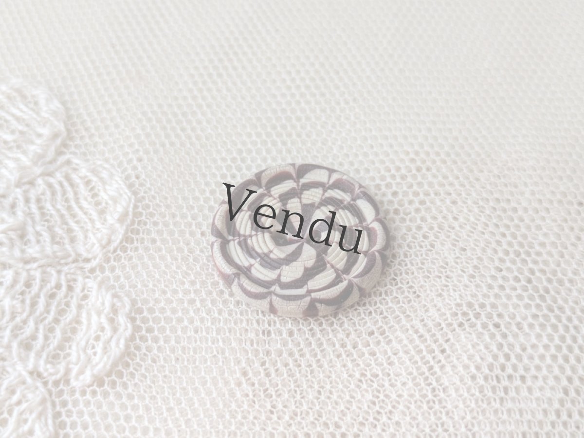 画像2: フランス1910-30年頃 ガラリットボタン 20mm (2)