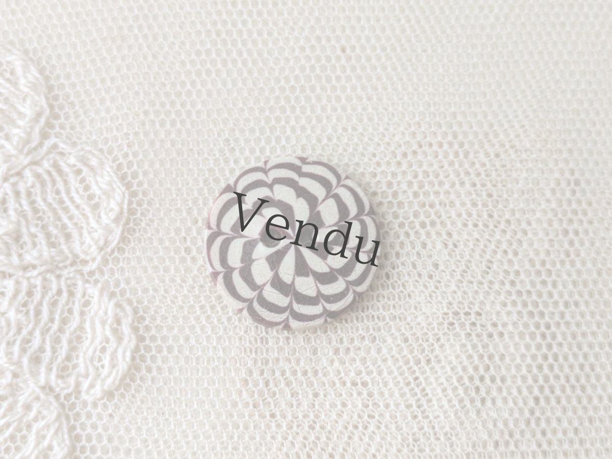 画像3: フランス1910-30年頃 ガラリットボタン 20mm (3)