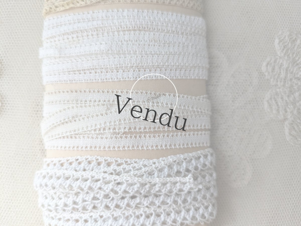 画像5: フランス蚤の市　極細4-6-8mmシンプルレース 5種類セット (5)