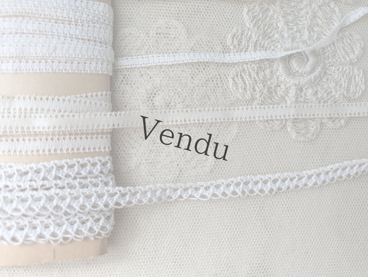 画像3: フランス蚤の市　極細4-6-8mmシンプルレース 5種類セット (3)