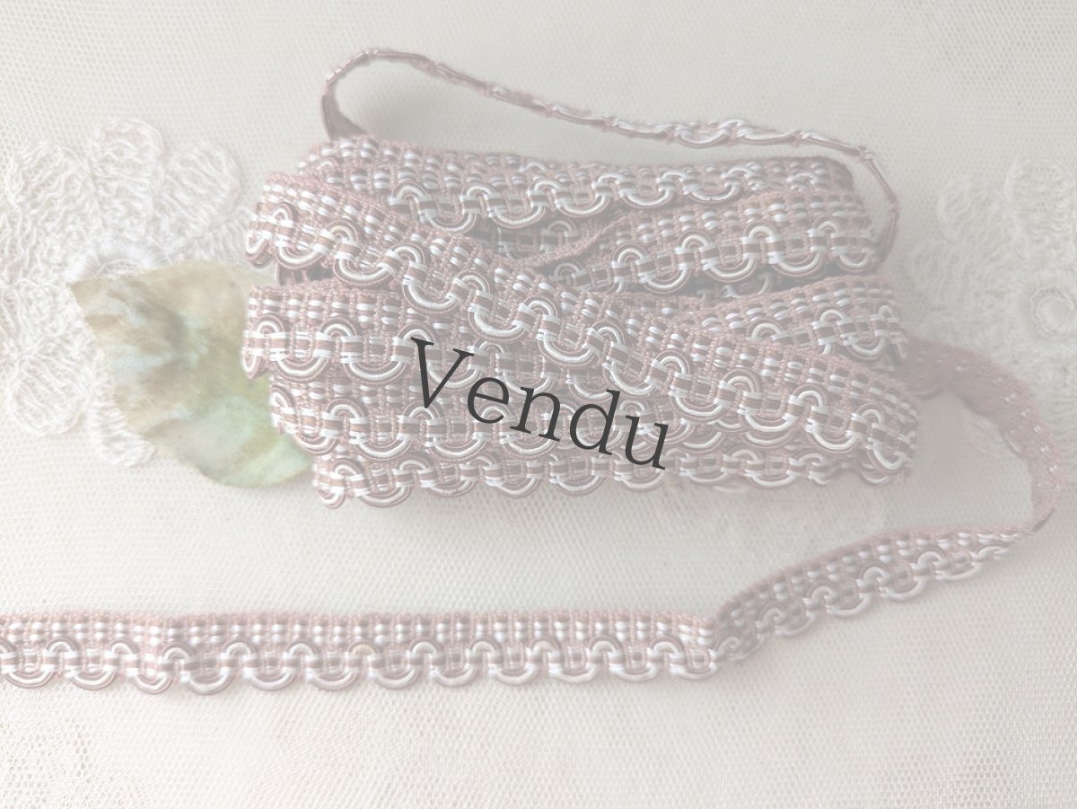 画像4: フランスヴィンテージ　リボンテープ ショコラ 50cm〜 (4)