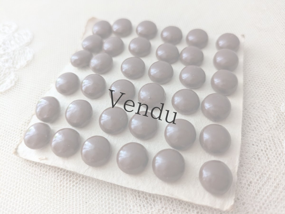 画像3: フランス1900年前後 シューボタンシート ブラウン 10.5mm (3)