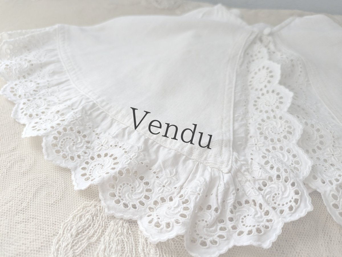 画像3: フランスヴィンテージ　手作りの小さなケープ B (3)