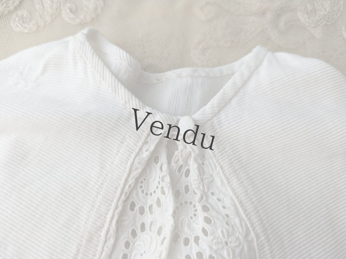 画像4: フランスヴィンテージ　手作りの小さなケープ B (4)