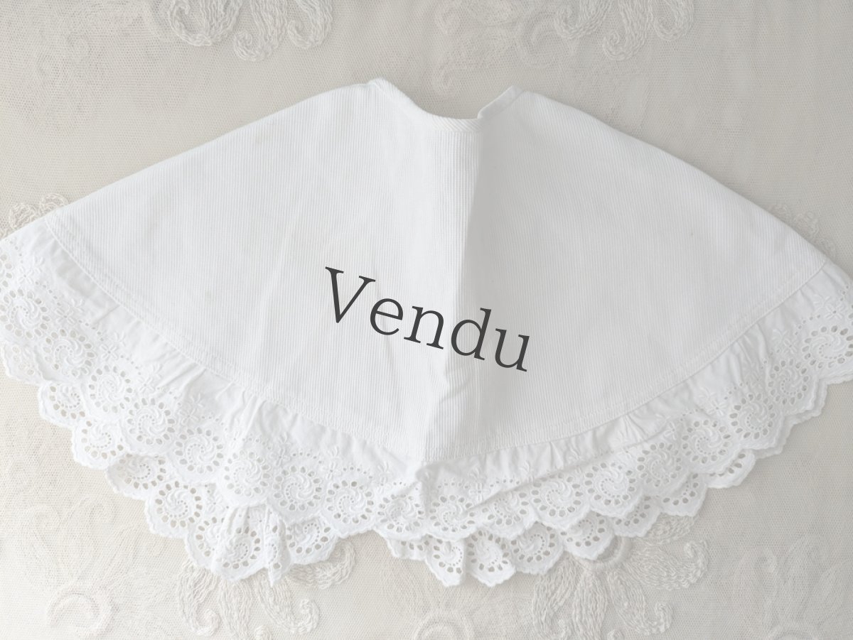 画像5: フランスヴィンテージ　手作りの小さなケープ B (5)