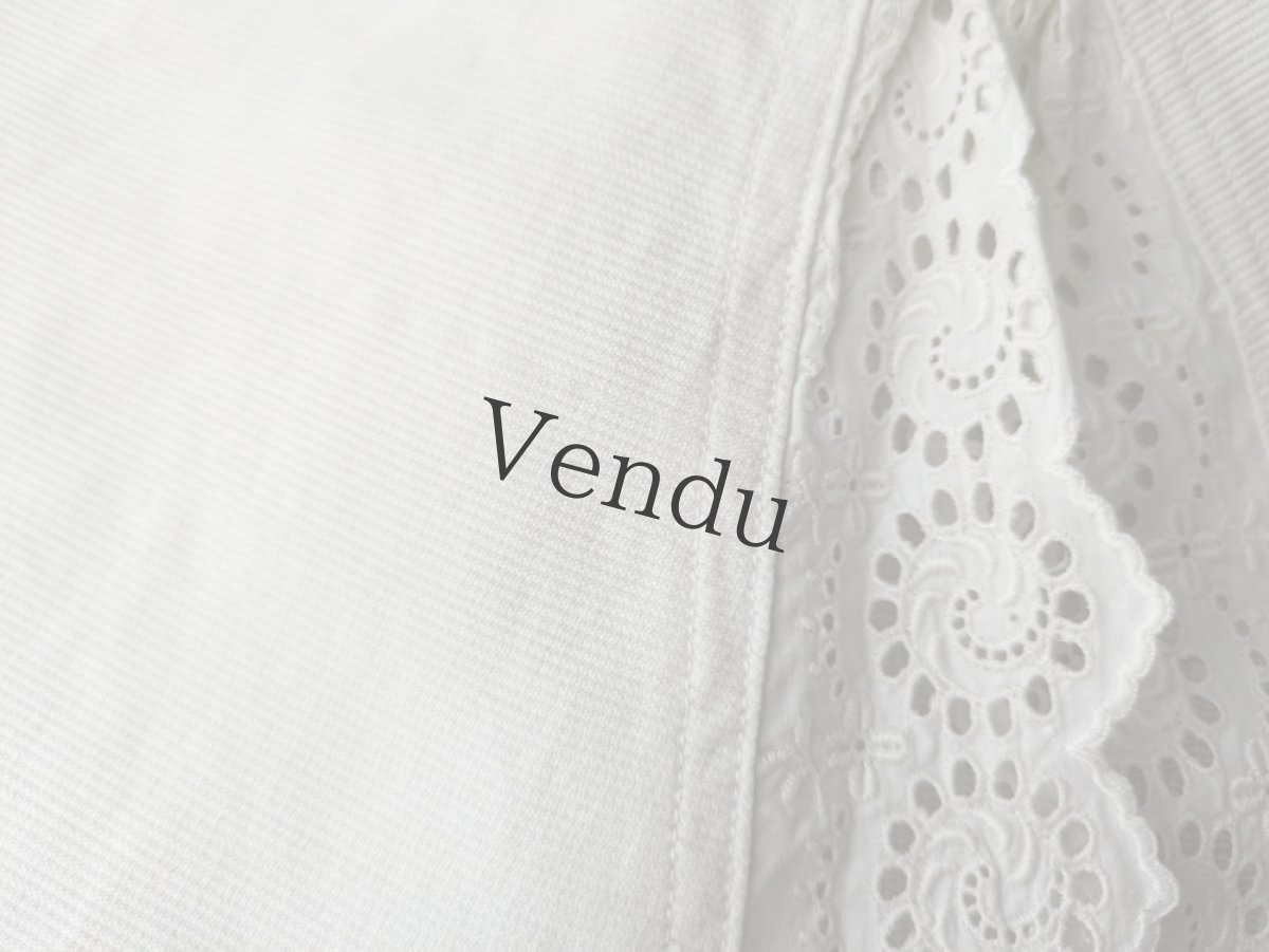 画像6: フランスヴィンテージ　手作りの小さなケープ B (6)