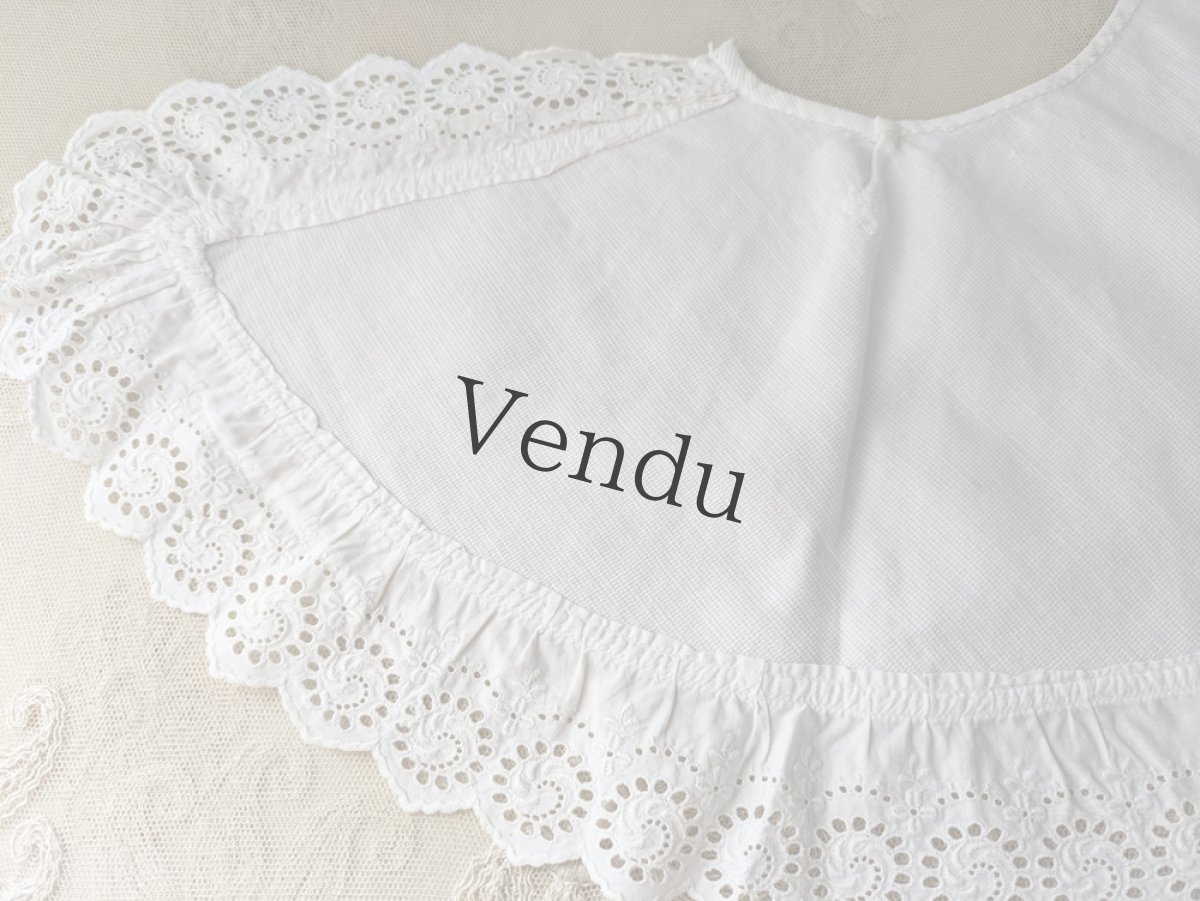 画像7: フランスヴィンテージ　手作りの小さなケープ B (7)