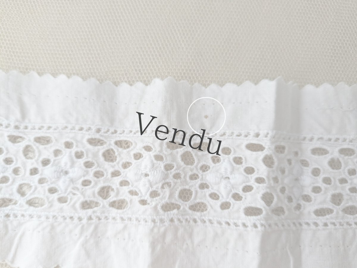 画像4: フランスヴィンテージ　カットワーク刺繍レース 197cm (4)
