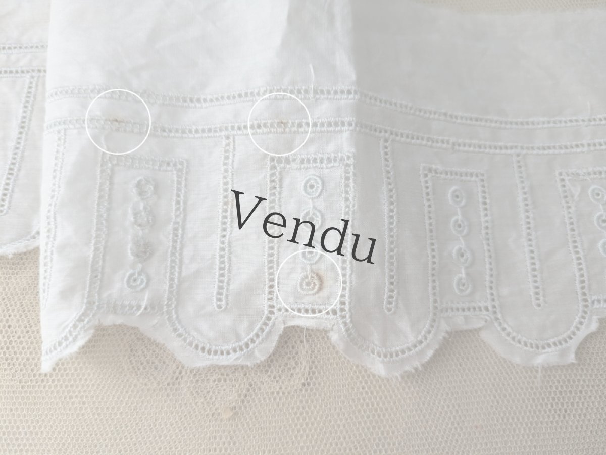 画像3: フランスヴィンテージ　幅広刺繍スカラップレース 81cm (3)