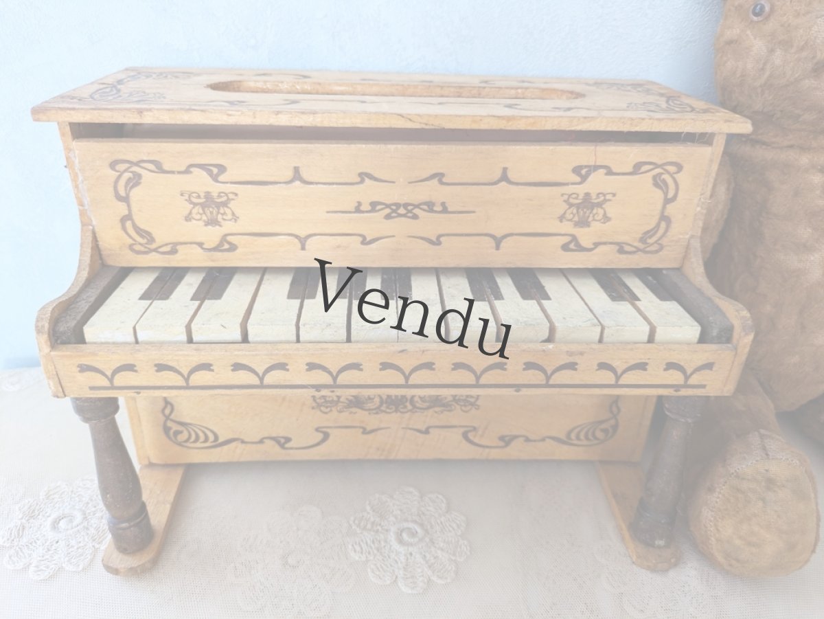 画像12: フランス 1930-1950年　木製トイピアノ (12)