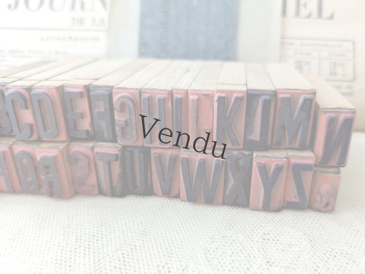 画像3: フランスヴィンテージ　ABCアルファベットスタンプセット (3)