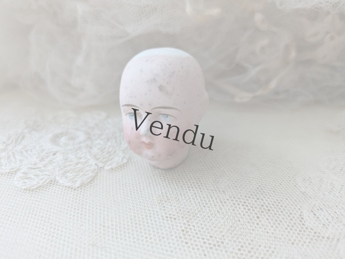 画像2: ドイツアンティーク  ビスクドール ヘッド (2)