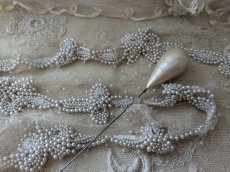 画像5: フランスアンティーク　パールのハットピン 14cm (5)