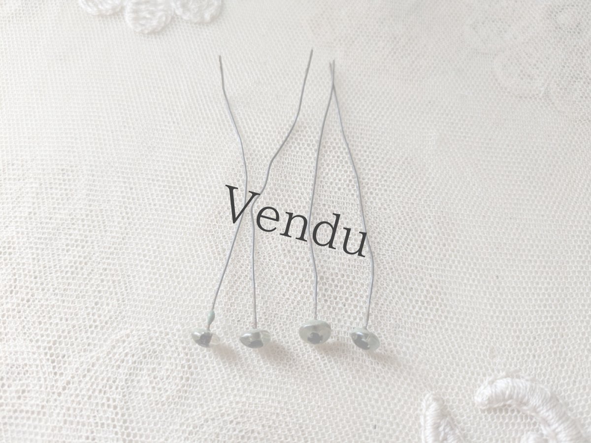 画像3: フランスヴィンテージ ガラスアイ 4本セット／ペールグリーン7mm (3)