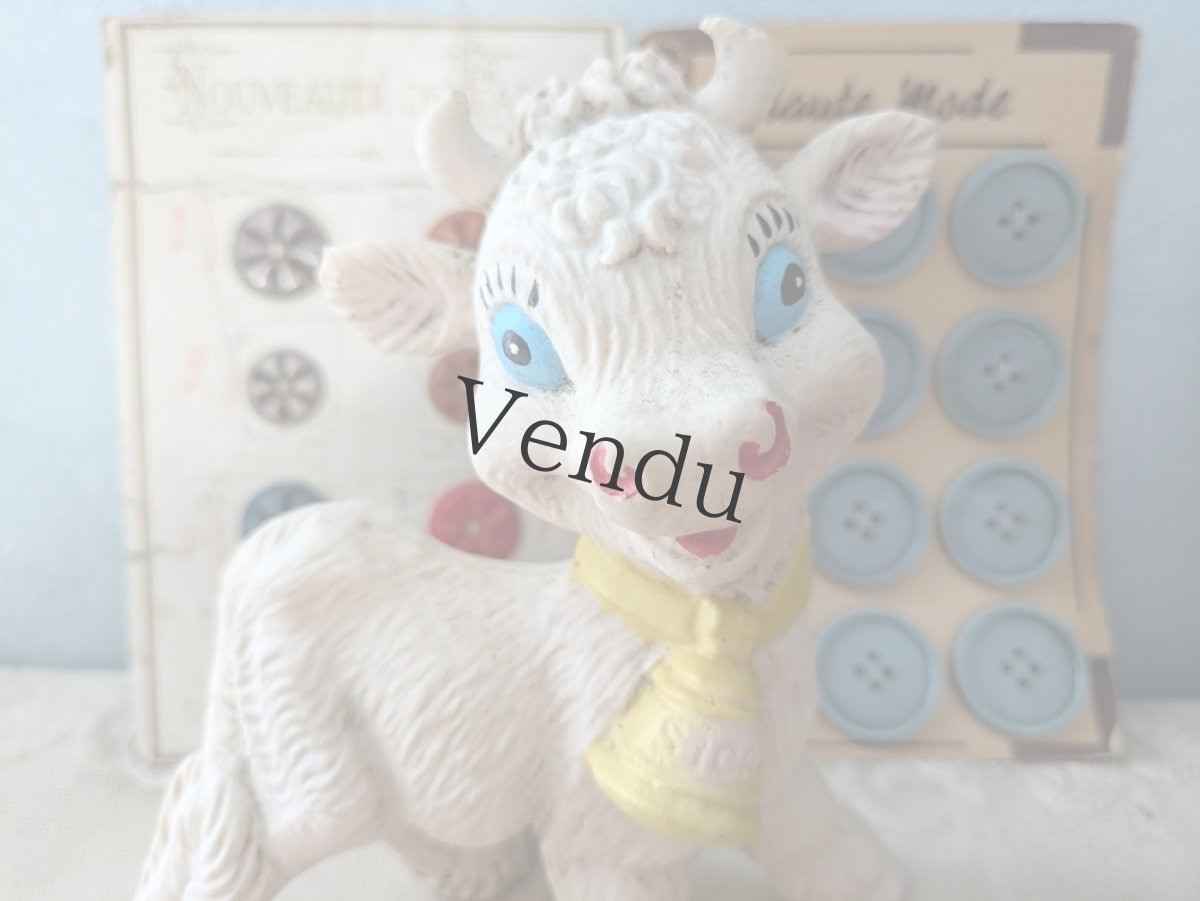 画像2: フランス 1960年代 子牛のオブジェ (2)