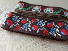 画像4: フランスヴィンテージ　刺繍リボン 2本セット (4)