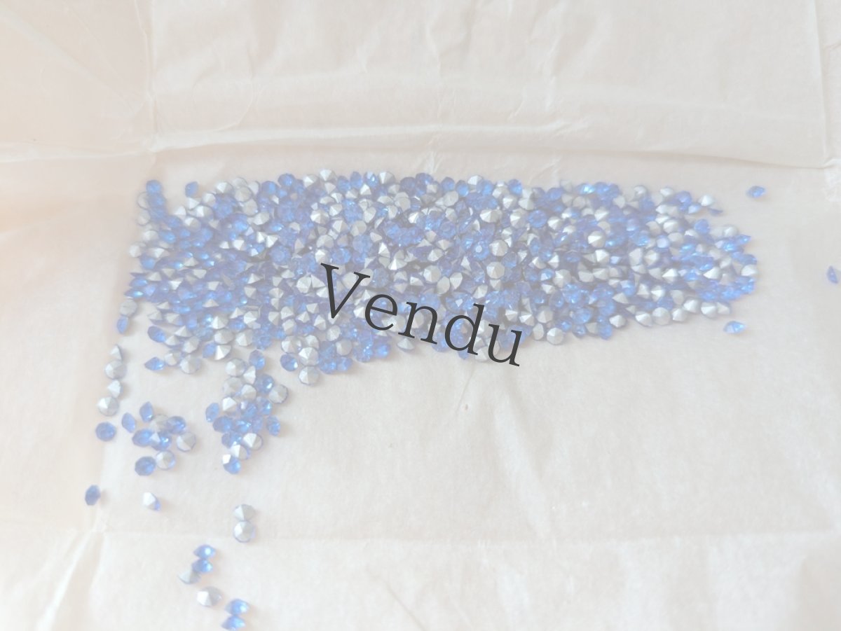 画像5: フランスヴィンテージ 包装紙入りストラス ≪サファイアブルー≫ (5)