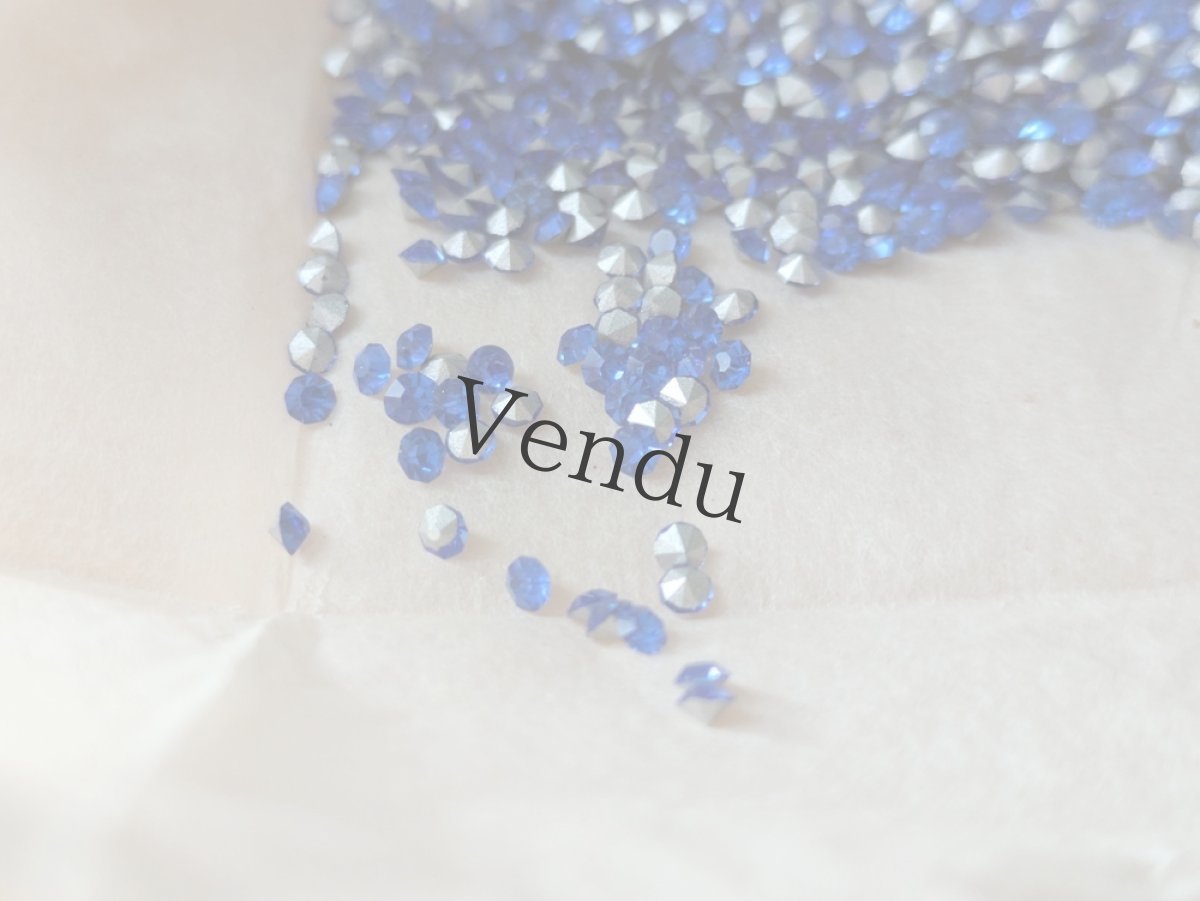 画像4: フランスヴィンテージ 包装紙入りストラス ≪サファイアブルー≫ (4)