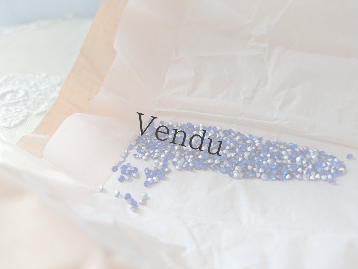 画像3: フランスヴィンテージ 包装紙入りストラス ≪サファイアブルー≫ (3)