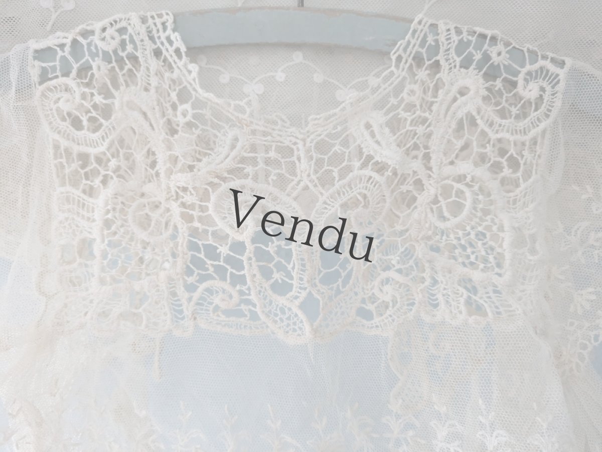 画像9: フランスアンティーク　レースのつけ襟 (9)