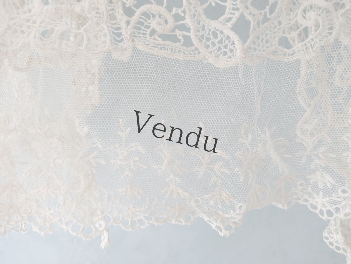 画像10: フランスアンティーク　レースのつけ襟 (10)