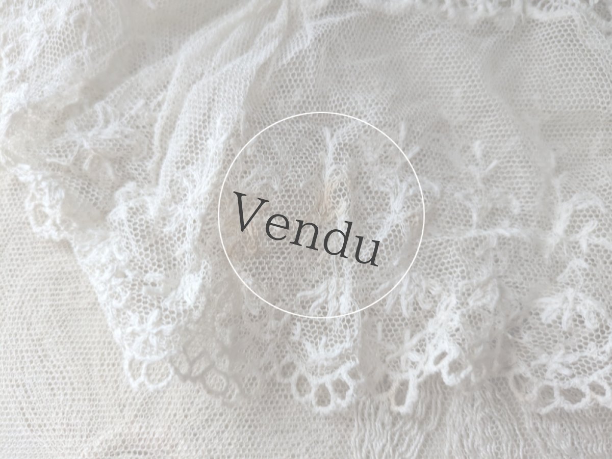 画像11: フランスアンティーク　レースのつけ襟 (11)