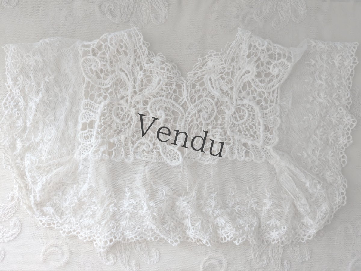 画像4: フランスアンティーク　レースのつけ襟 (4)
