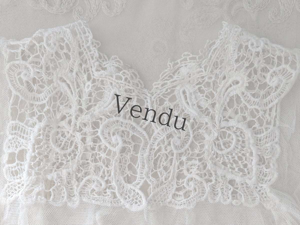 画像5: フランスアンティーク　レースのつけ襟 (5)