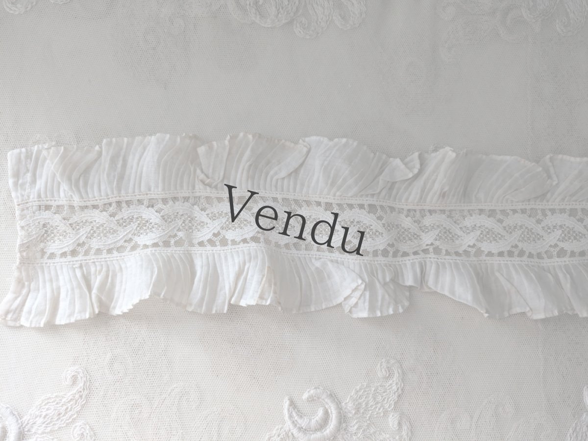 画像4: フランスアンティーク　プリーツのジャボ 48.5cm (4)