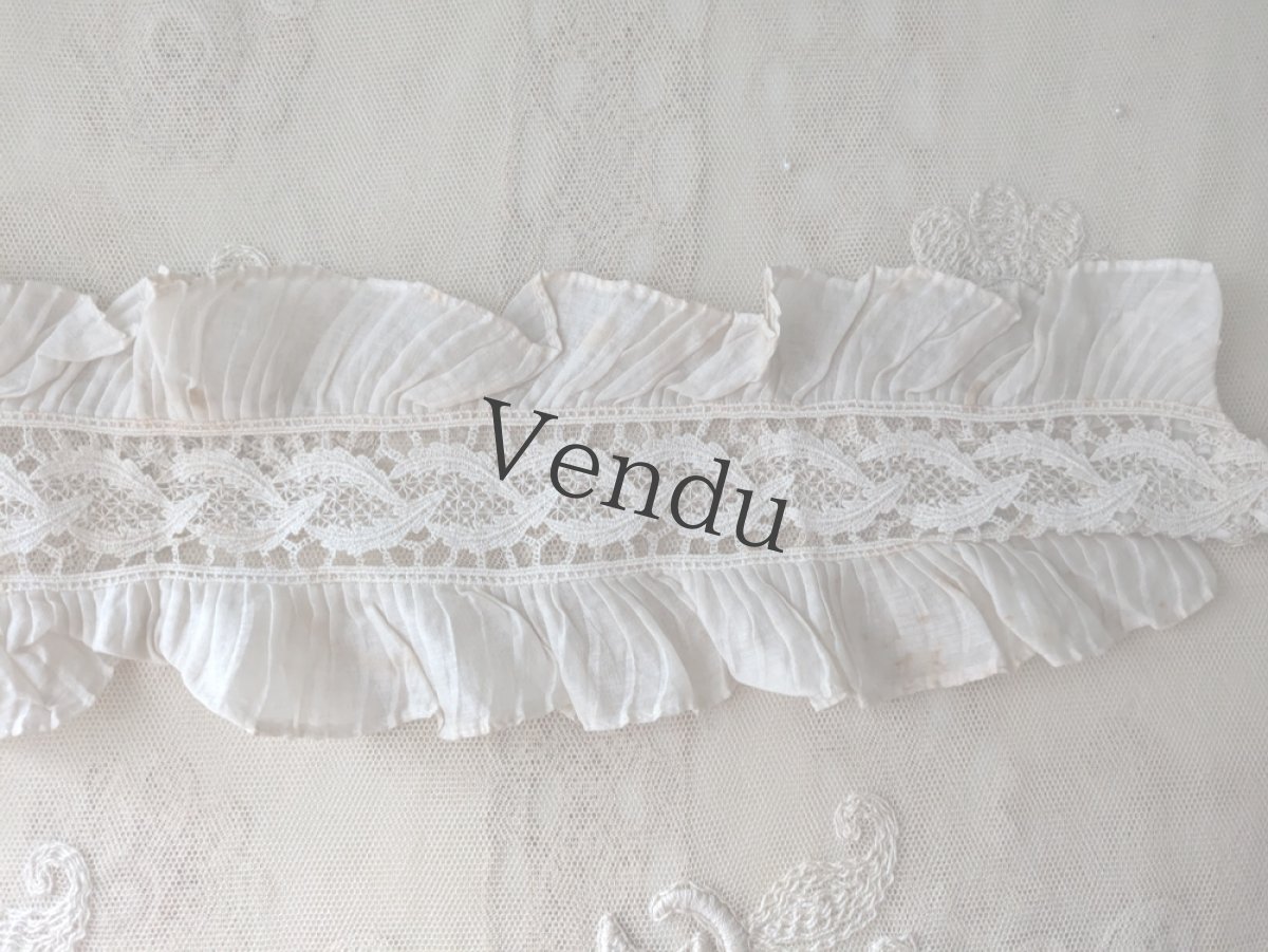 画像5: フランスアンティーク　プリーツのジャボ 48.5cm (5)