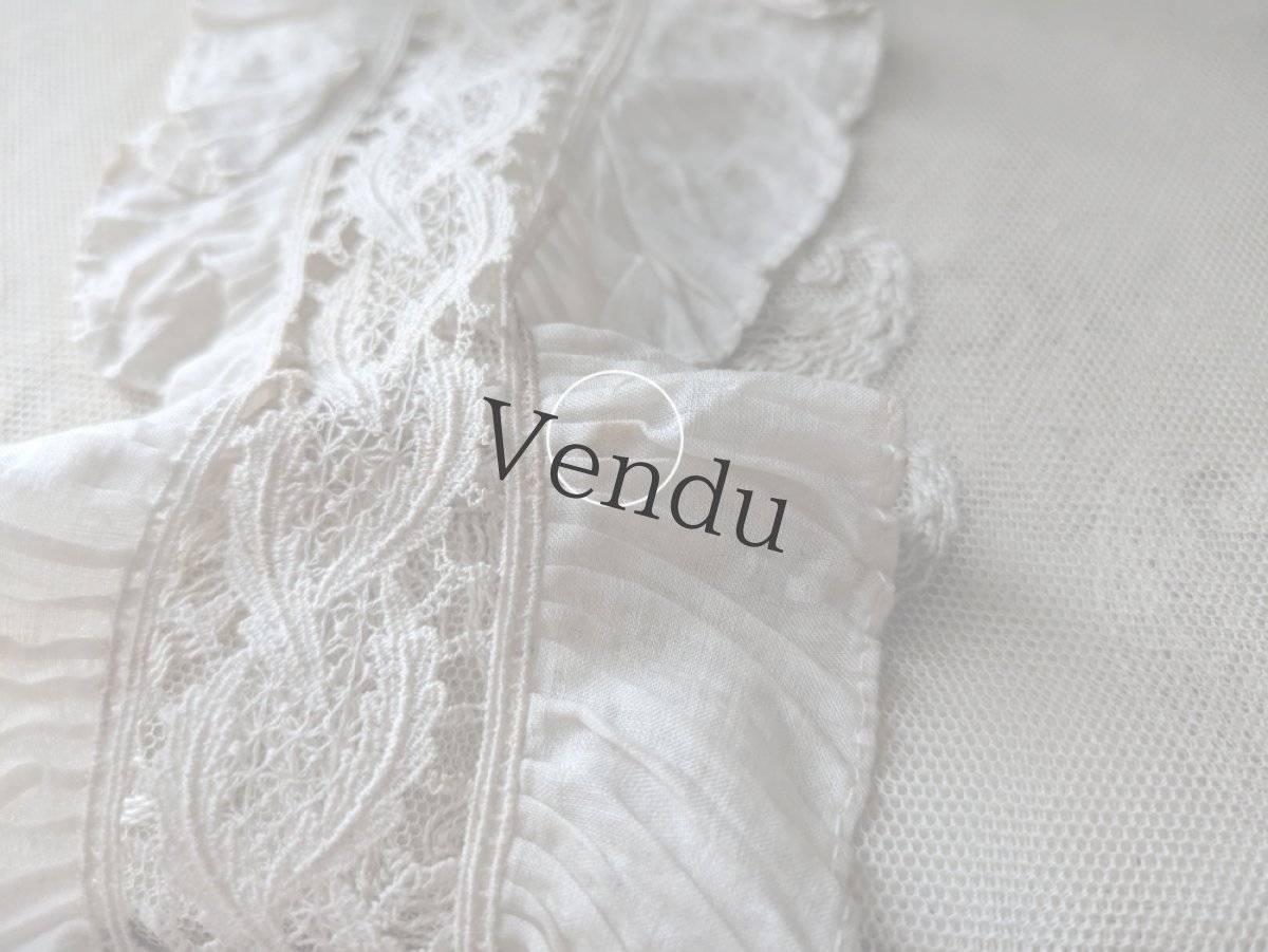 画像7: フランスアンティーク　プリーツのジャボ 48.5cm (7)