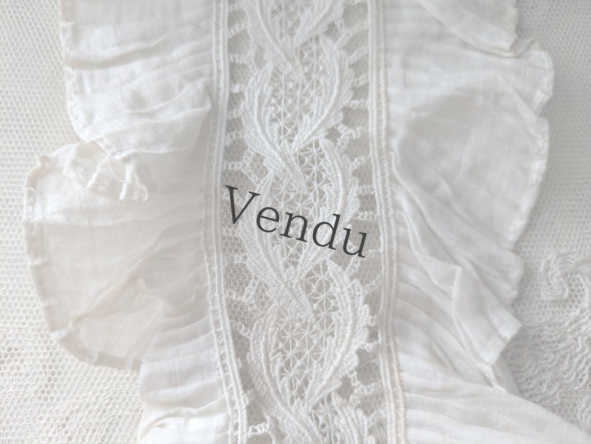 画像2: フランスアンティーク　プリーツのジャボ 48.5cm (2)