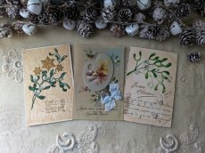 画像5: フランス 1900-30年 Bonne Année ポストカード ヤドリギ (5)