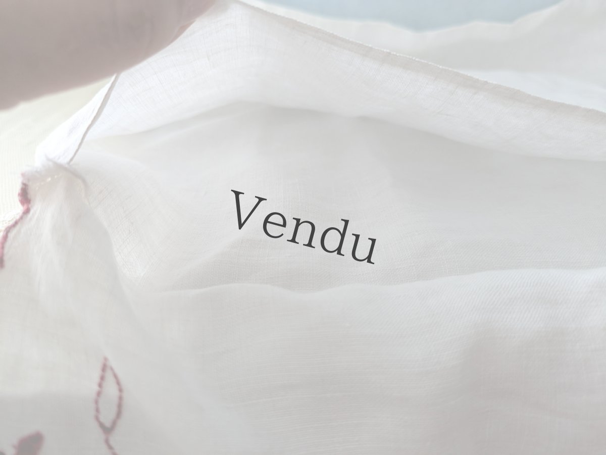 画像8: フランスヴィンテージ リネンのランジェリーサック Bonne Nuit (8)