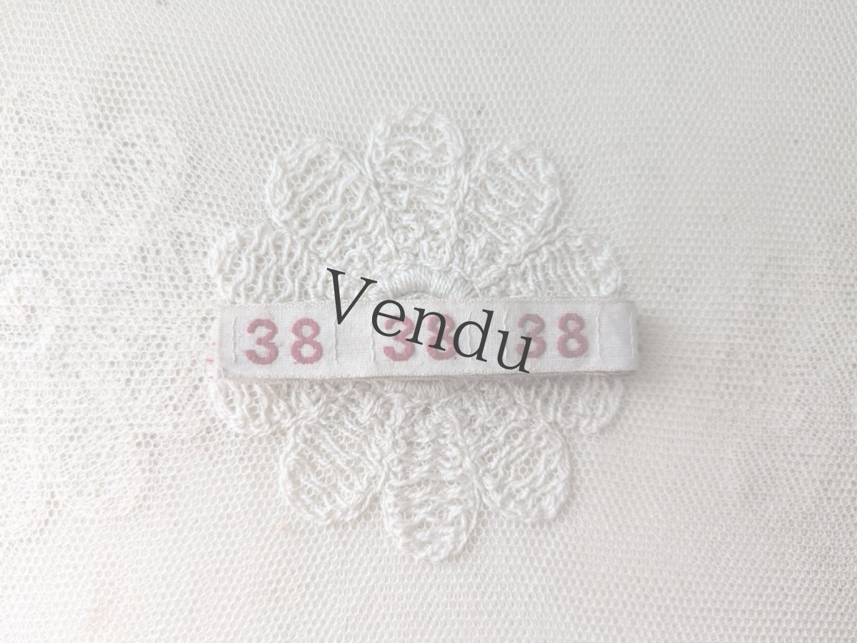 画像3: フランスアンティーク　数字刺繍テープ 《38》 (3)