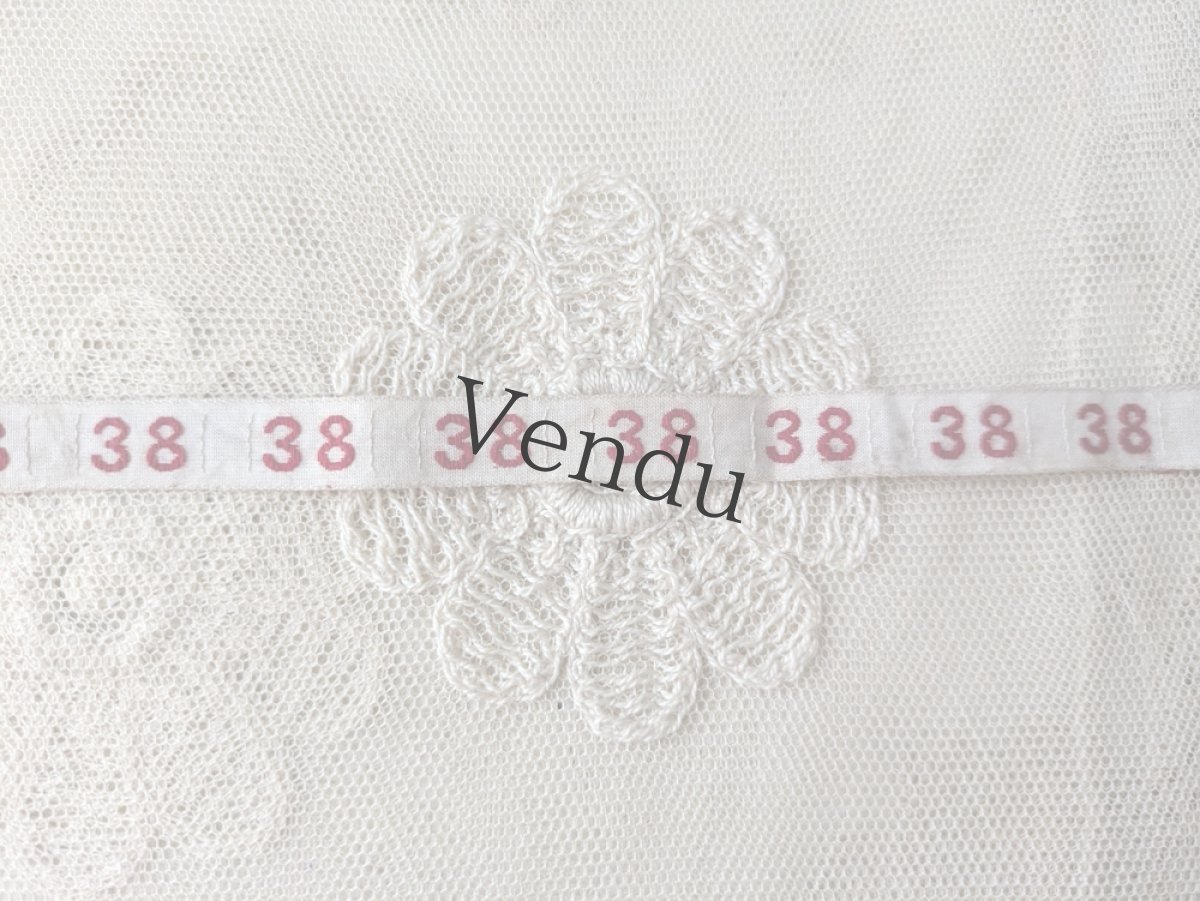 画像2: フランスアンティーク　数字刺繍テープ 《38》 (2)