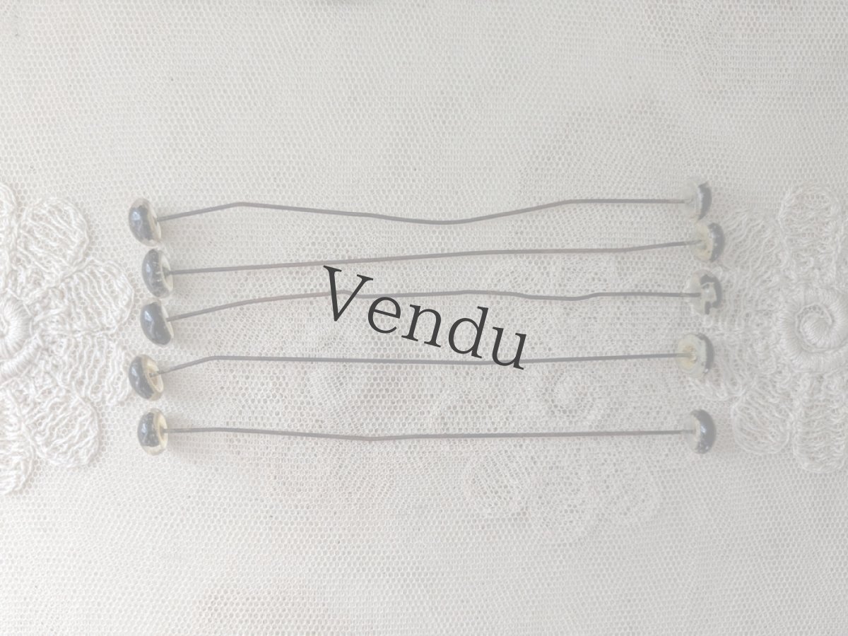 画像3: フランスヴィンテージ ガラスアイ 5本セット／ベージュ10.5mm (3)