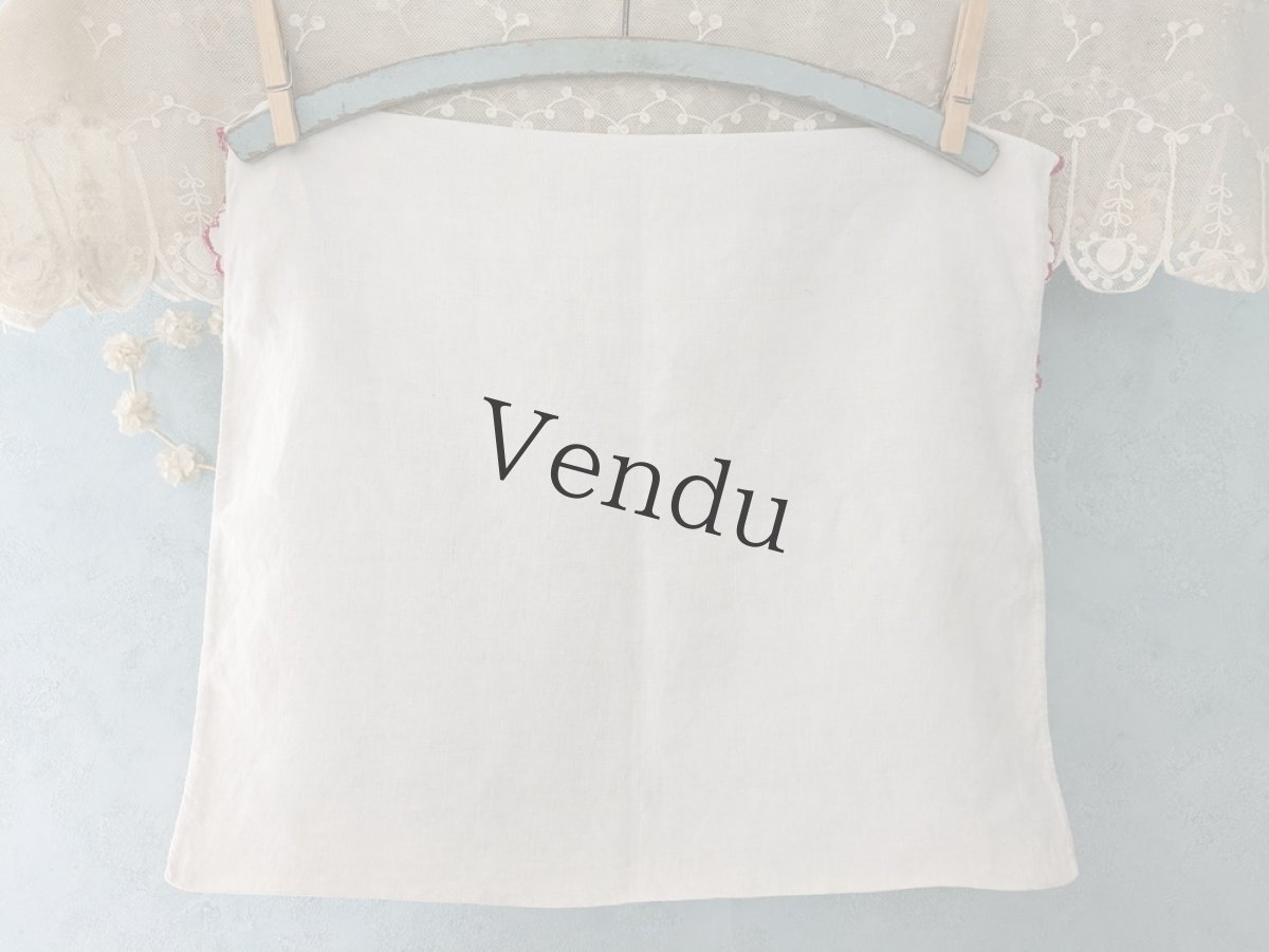 画像3: フランスヴィンテージ リネンのランジェリーサック Bonne Nuit (3)