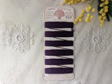 画像4: フランスアンティーク シルク紙製糸巻き SOIE D'ALGER A LA COQUILLE ヴィオレ (4)