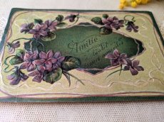 画像2: フランス 1900-40年代 ポストカード スミレ (2)