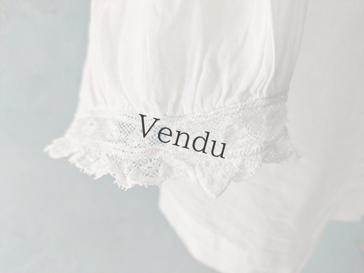 画像7: フランスアンティーク　カットワーク刺繍 小さなブラウス (7)