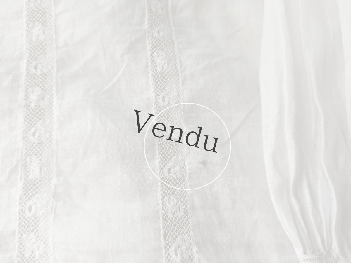 画像10: フランスアンティーク　カットワーク刺繍 小さなブラウス (10)