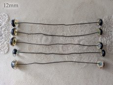 画像6: フランスヴィンテージ グラスアイ 5本セット／ベージュ10mm, 12mm (6)